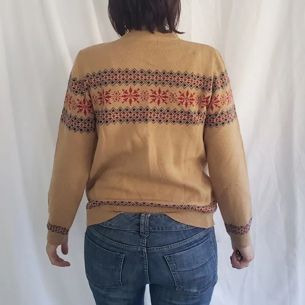 70s Tan, Red, and‎ Blue Sweater
